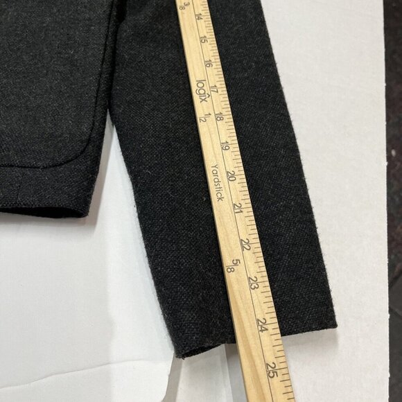 Gap Academy Blazer Women 12 Black Stone 2 Button Dark Academia Preppy Schoolgirl - Picture 6 of 12